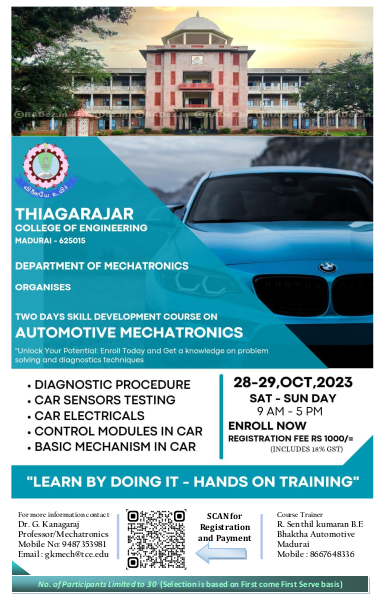 Skill Development Course on Automotive Mechatronics