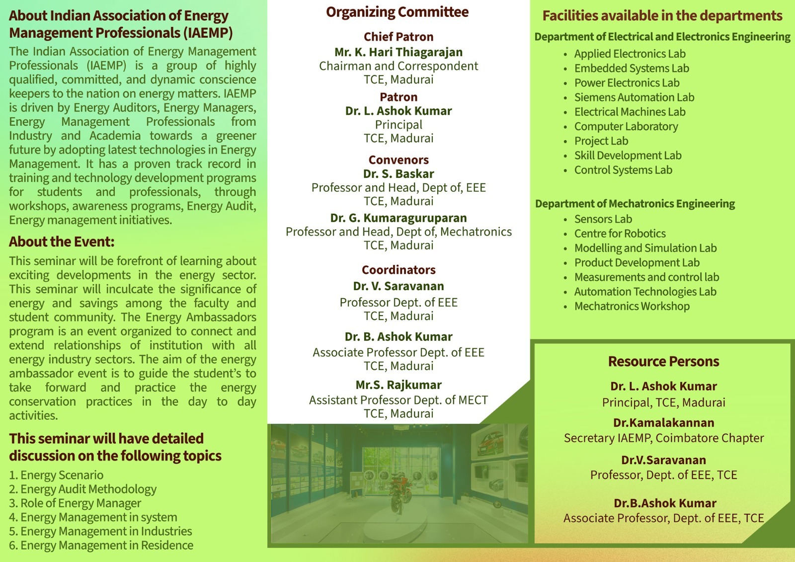 Two Days Seminar on Energy Auditing and Conservation Methods