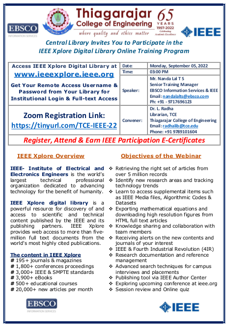 IEEE Xplore Digital Library Online Training Program