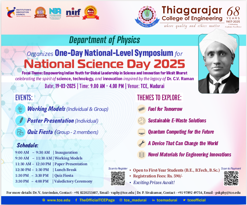 One-Day National-Level Symposium for National Science Day 2025