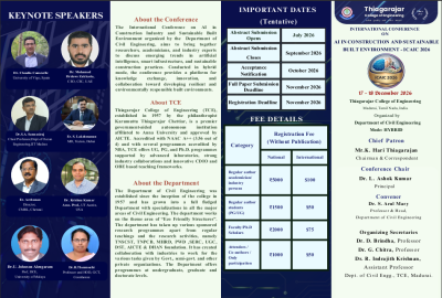 International conference on AI in Construction Industry and Sustainable Built Environment (ICAIC 2026)