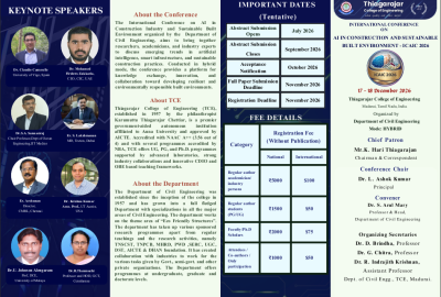 International conference on AI in Construction Industry and Sustainable Built Environment (ICAIC 2026)